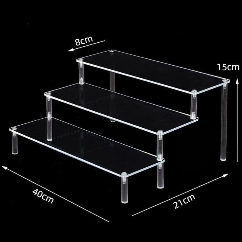 image-Acrylic Display stand for Amiibo Funko POP Figures,Cupcake Cosmetic Nail Polish Clay Figurine Jewelry for Display Stand Riser
