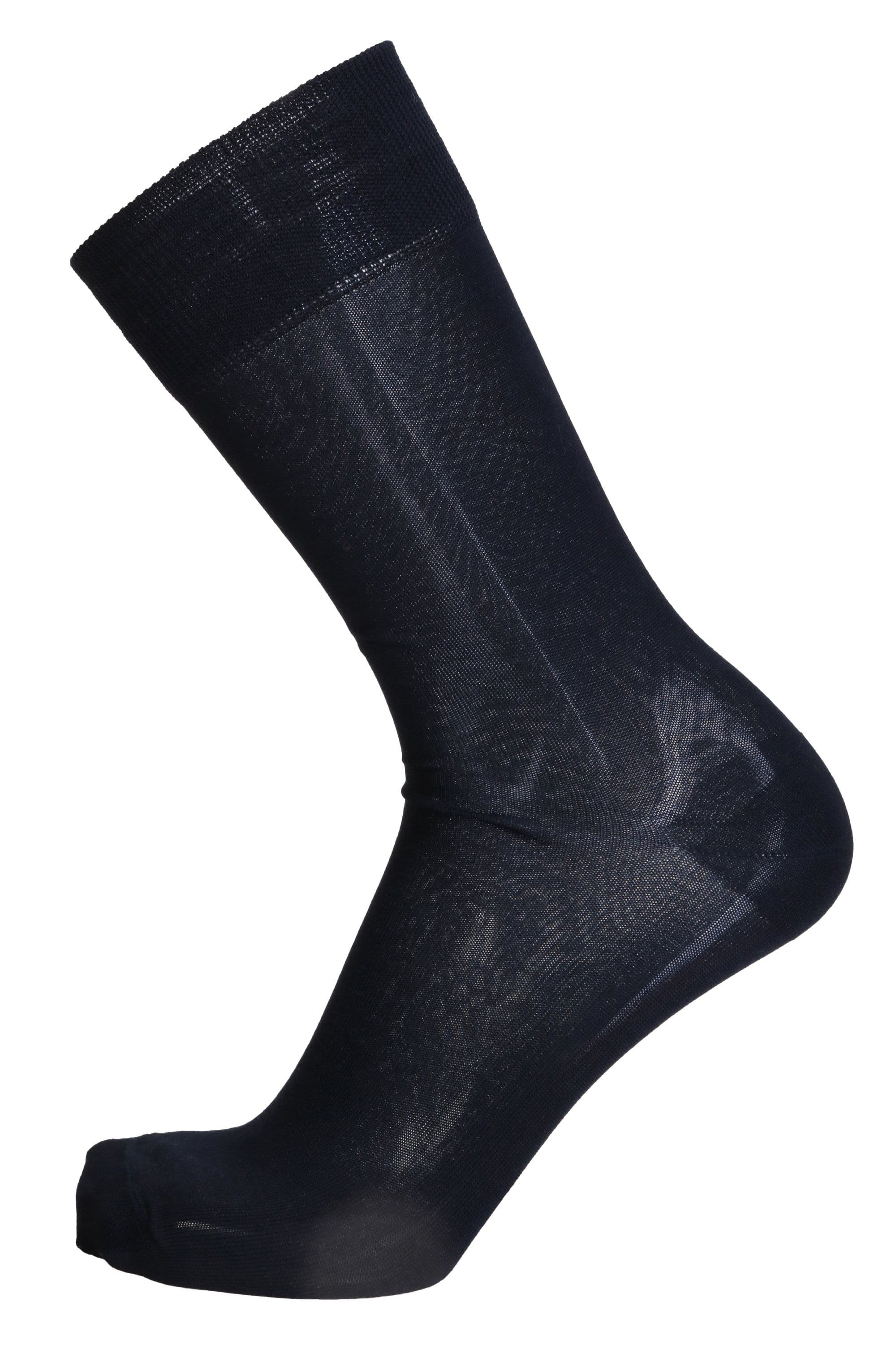 image-OLIVER dark blue dress socks with red stripe for m
