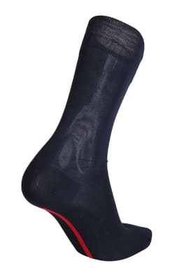 image-OLIVER dark blue dress socks with red stripe for m