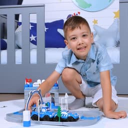 image-Ogi Mogi Toys Polizeistation Set Spielzeug ab 3 Jahre 52-teilig
