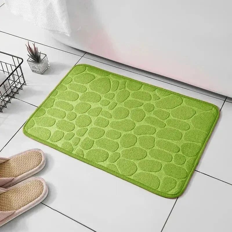 image-1pc embossed fiber carpet, bathroom living room anti slip mat, pebble floor mat, household items