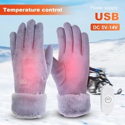 image-Electric Warm Gloves 3 Gear Adjustment Heating Thermal Gloves 10000mAh Motorbike Racing Riding Gloves Windproof Touch Screen