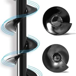 image-DIY Carbon Steel Planter Garden Auger Spiral Drill Bit Flower Planting Hole Digger Drill Bit Yard Gardening Bedding Planting