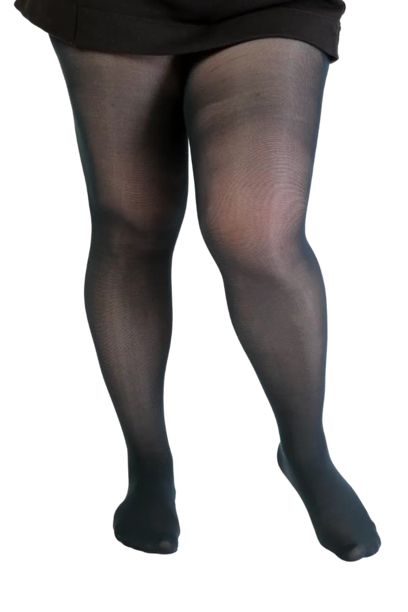 image-OPAQUE plus size green tights for women
