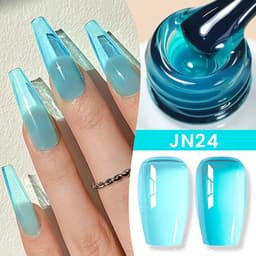 image-BORN PRETTY Milky White Jelly Nude Gel Nail Polish 10ml White Translucent Soak Off Gel Vernis Semi Permanent Need UV Light Cure