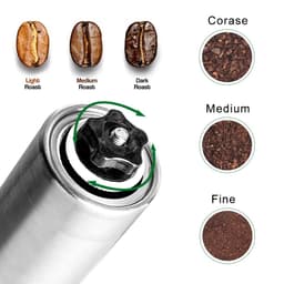 image-Manual Coffee Grinder Mini Stainless Steel Hand Handmade Coffee Bean Grinders Mill Foamer Kitchen Tool Coffee Accessories