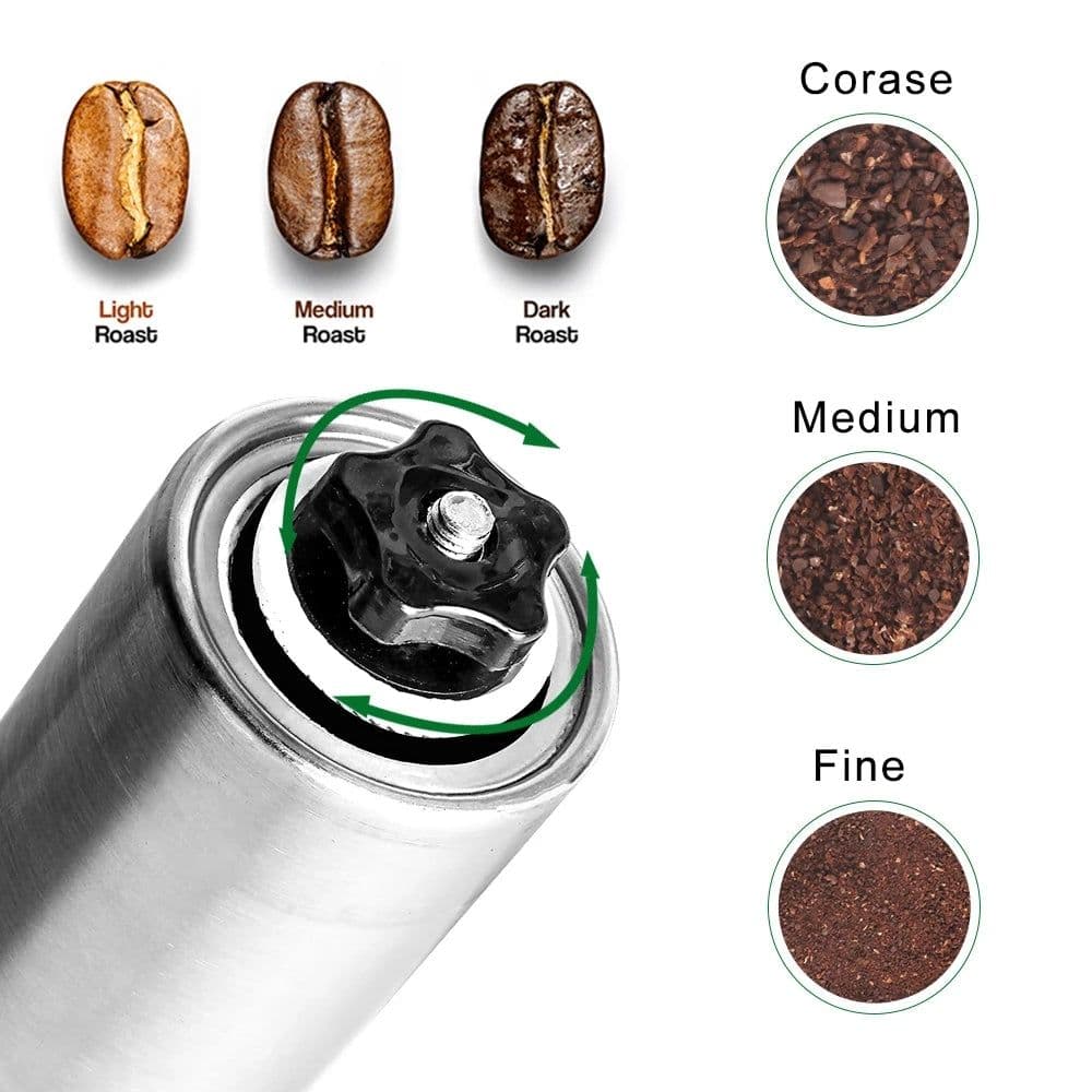 image-Manual Coffee Grinder Mini Stainless Steel Hand Handmade Coffee Bean Grinders Mill Foamer Kitchen Tool Coffee Accessories