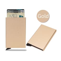 image-Rfid Smart Wallet Card Holder Metal Thin Slim Men Women Wallets Pop Up Minimalist Wallet Small Black Purse Vallet Walets for Men