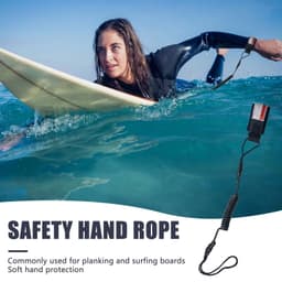 image-1Pc Hot Surf Leash - Safety Hand Rope Hook | Coiled Bodyboarding Leash for Small-Medium Waves
