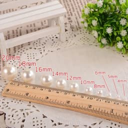 image-4/6/8/10/12/14/16mm Pearl Beads ABS Loose Round Beads Craft for Fashion Jewelry Making White Beige DIY Imitation Garment Beads