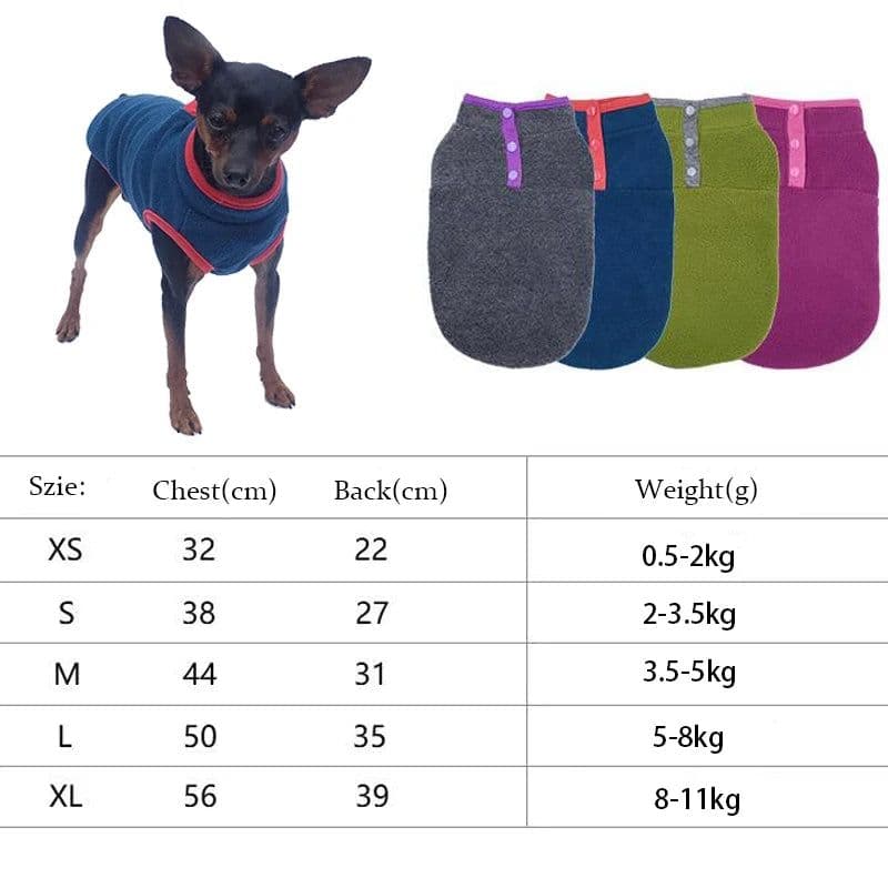 image-Winter Dog Clothes Soft Fleece Warm Puppy Cat Vest For Small Dogs Shih Tzu Chihuahua Jacket Pug French Bulldog Coat Pet Costume