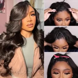 image-Body Wave human hair wigs With Bangs Full Machine Made Wig Cheap Brazilian Hair Wigs Short Bob 3x1 HD Lace Wigs for Women Choice