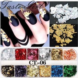 image-12 Colors Nails Abalone Shell Fragments Texture Natural Sea Shell 3d Glitter Nail Art Decoration Powder Sequins Beauty Tools