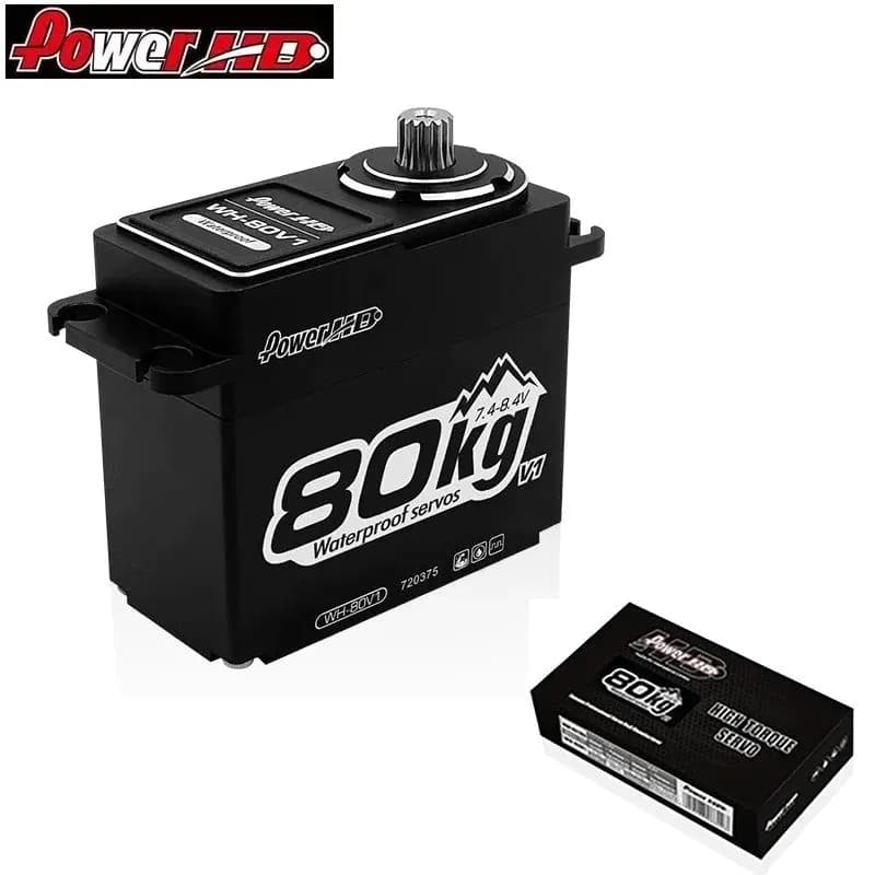 image-Power HD WH-80V1 80kg High Torque Waterproof Metal Gear Digital Servo For Arrma 1/5 Axial 1/6 SCX6 Off-Road Truck Crawler RC Car