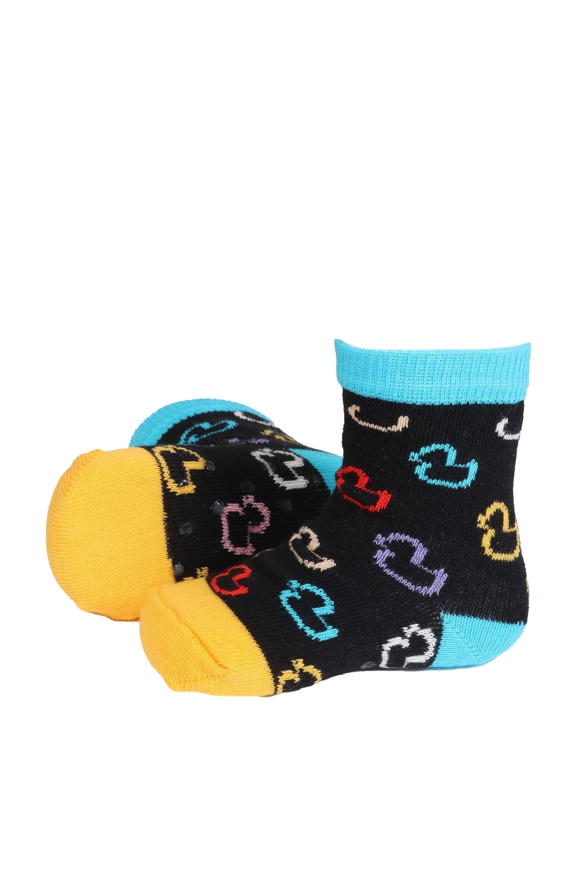 image-PARDIRALLI black baby socks with anti-slip soles