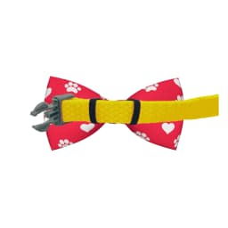 image-Valentines Day Paw Prints & Hearts Red Dog Bow Tie