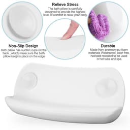 image-SPA Bath Pillow Non-slip Bathtub Headrest Soft Waterproof Bath Pillows with Suction Cups Easy To Clean Bathroom Accessories
