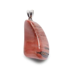 image-Pendentif “Stabilité” en Bois Pétrifié et son oeillet en Argent 925