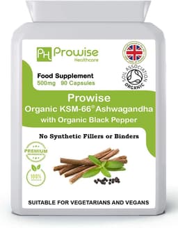 image-KSM-66 Ashwagandha with Organic Black Pepper 500mg 90 Capsules