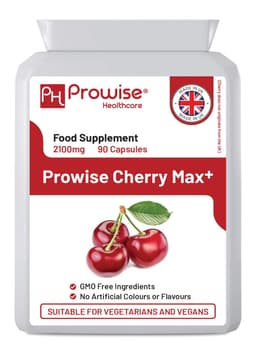 image-Cherry Max+ 2100mg Montmorency Cherry Added with Black Cherry I 90 Vegan Capsules High Strength I Made in The UK
