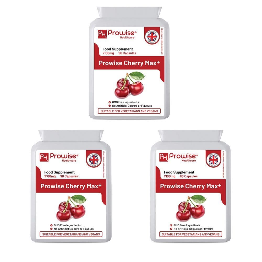 image-Cherry Max+ 2100mg (Pack of 3) 90 Vegan Capsules High Strength I Made in The UK