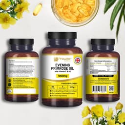 image-Evening Primrose Oil 1000mg | 90 Softgel Capsules | Pure Cold Pressed I 90mg GLA per Capsule I Halal Friendly