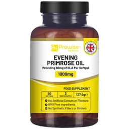 image-Evening Primrose Oil 1000mg | 90 Softgel Capsules | Pure Cold Pressed I 90mg GLA per Capsule I Halal Friendly