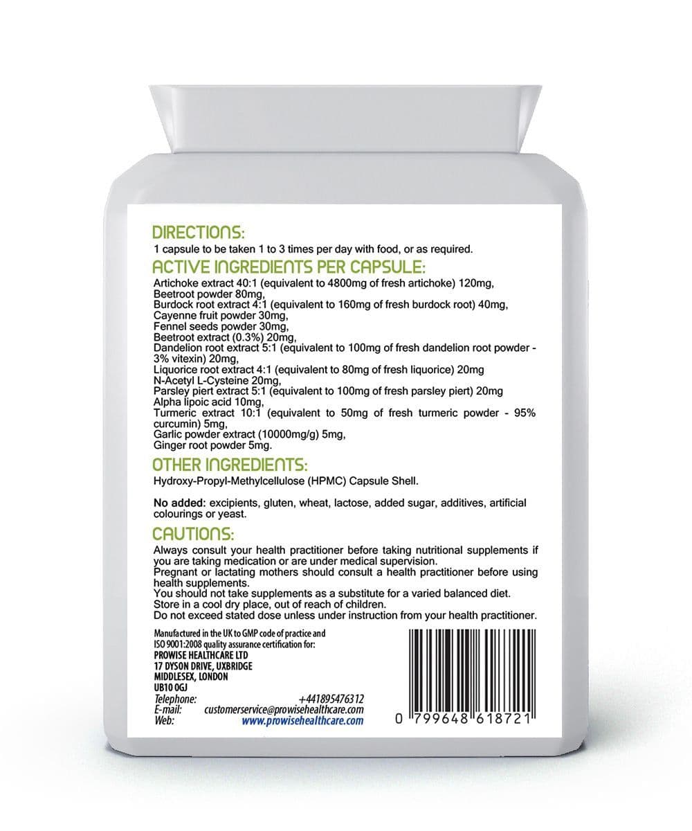 image-Liver and Gallbladder 500mg 60 Capsules by Prowise Healthcare