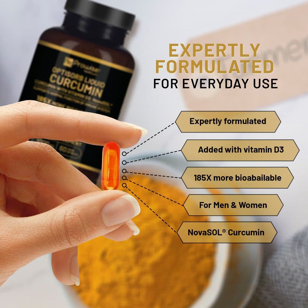 image-Optisorb Liquid Curcumin with Vitamin D - 60 Liqcaps