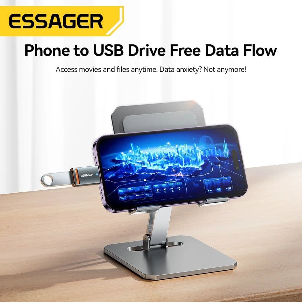 image-Essager USB3.0 OTG Adapter Type-C USB-A Micro Female to USB Micro iP Type-C Male Converter For Macbook Xiaomi iPhone OTG Adapter