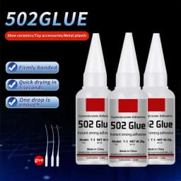 image-JXVX 1-5pcs 502 Super Glue Instant Quick-drying Cyanoacrylate Adhesive Leather Rubber Wood Metal Strong Bond Liquid Glue Tool