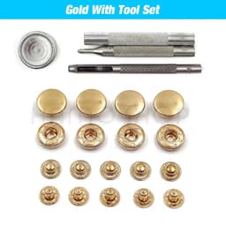 image-50set Snap Fasteners Metal Snaps Press Button Studs Optional Installation Tools Kit For Leathercraft Clothes Garment Bags Shoes