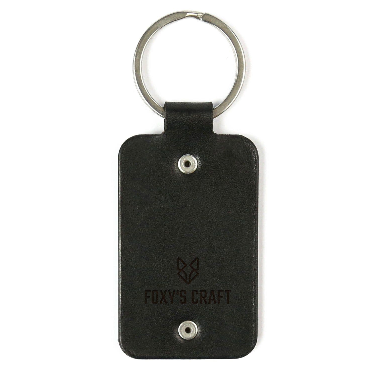 image-Leather keychain with stainless steel plate – Best mom ever