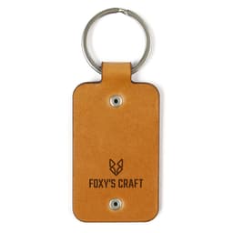image-Leather keychain with stainless steel plate – Best mom ever