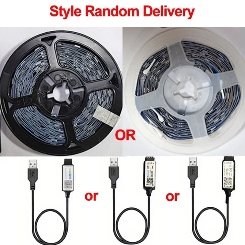 image-Bluetooth LED Strip Lights Smart SMD 5050 APP Remote Control Flexible Ribbon Diode Lamp Tape TV Backlights Game Room Home Decor