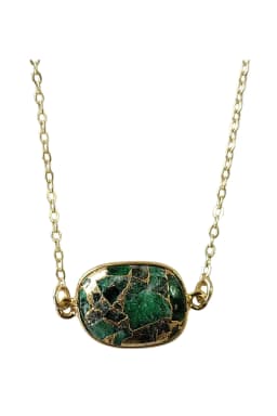 image-Mrs. Parker Necklace in Green Mojave Copper Turquoise