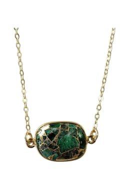 image-Mrs. Parker Necklace in Green Mojave Copper Turquoise