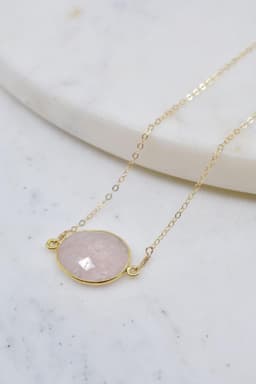 image-Mrs. Parker Necklace in Rose Quartz