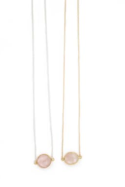 image-Mrs. Parker Necklace in Rose Quartz