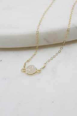 image-Mrs. Parker Necklace in White Druzy