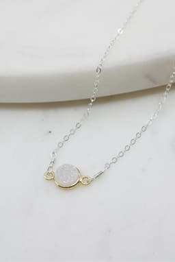 image-Mrs. Parker Necklace in White Druzy