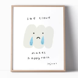 image-Sad Cloud Makes Happy Rain Print