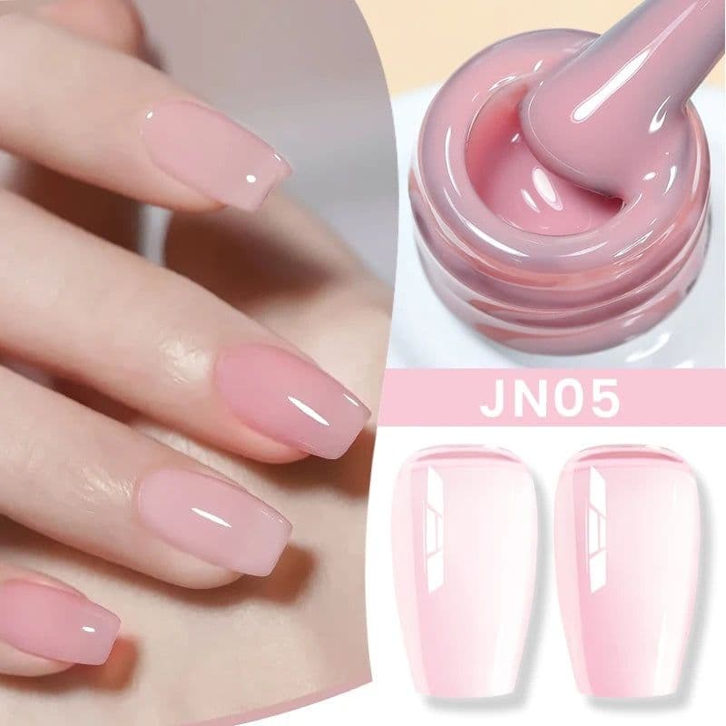 image-BORN PRETTY Milky White Jelly Nude Gel Nail Polish 10ml White Translucent Soak Off Gel Vernis Semi Permanent Need UV Light Cure