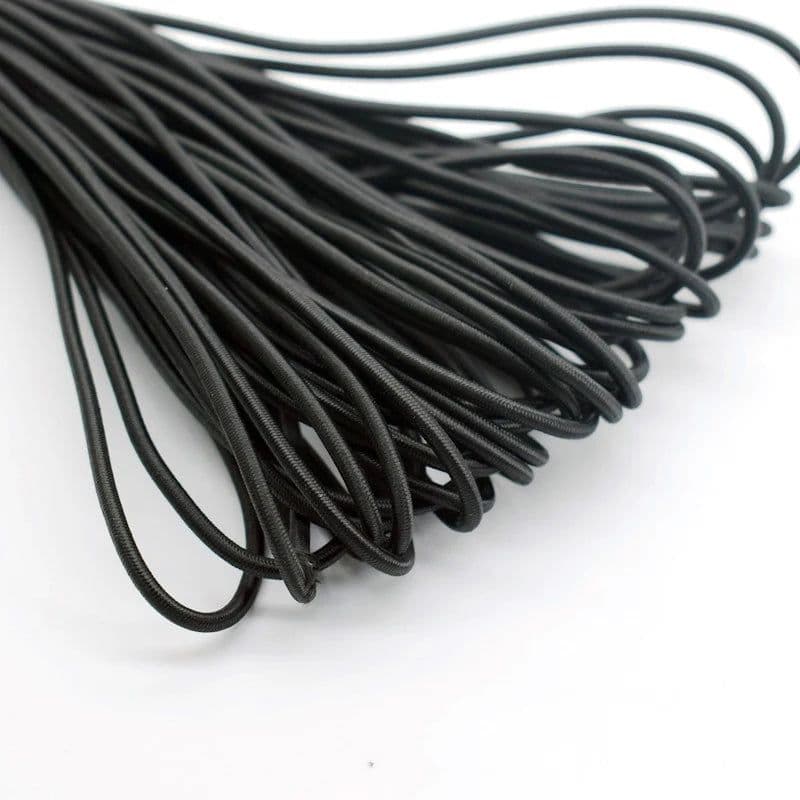 image-1/2/3/4/5mm High-Quality Round Elastic Band Cord Elastic Rubber white black Stretch rubber For Sewing Garment DIY Accessories