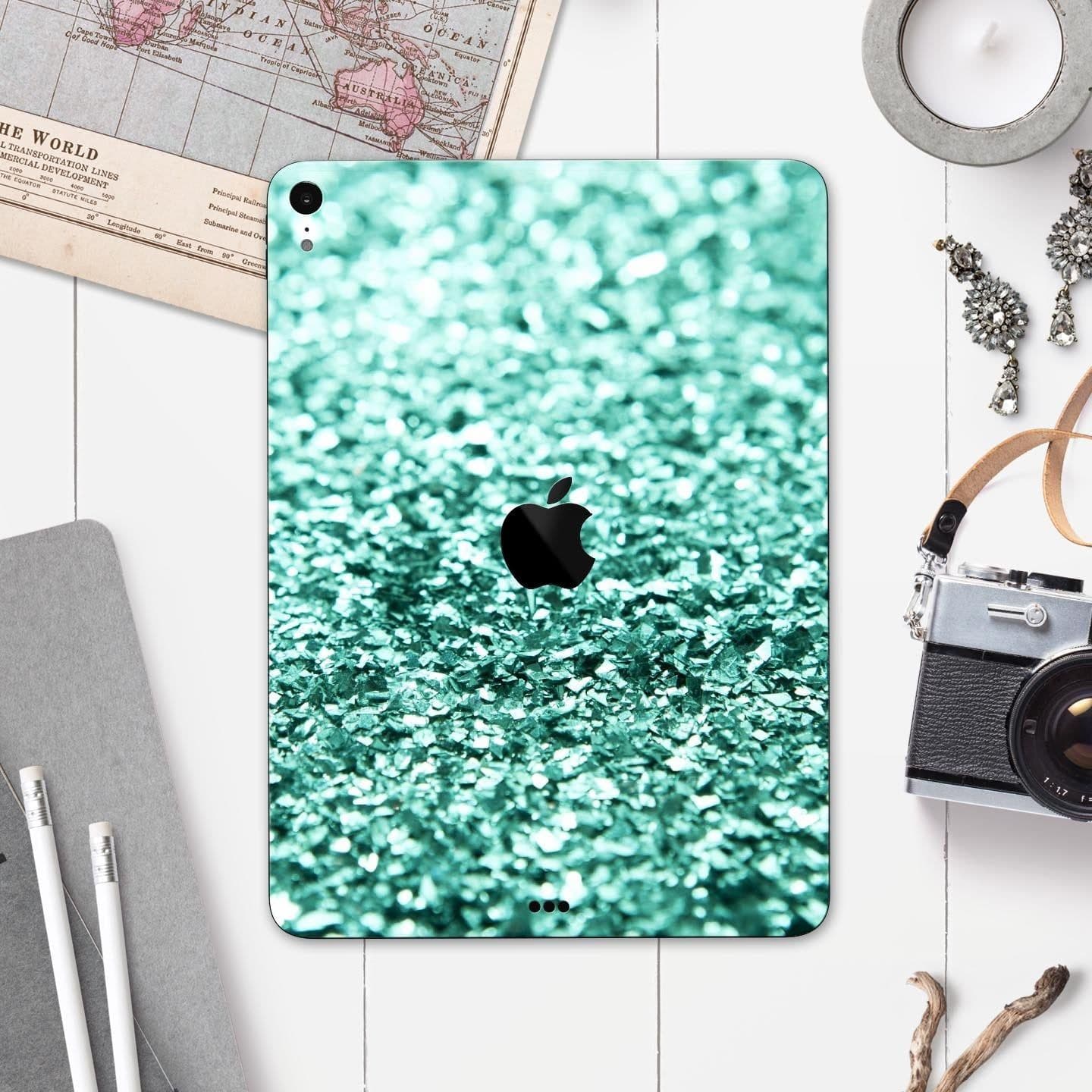 image-Aqua Green Glimmer - Full Body Skin Decal for the Apple iPad Pro