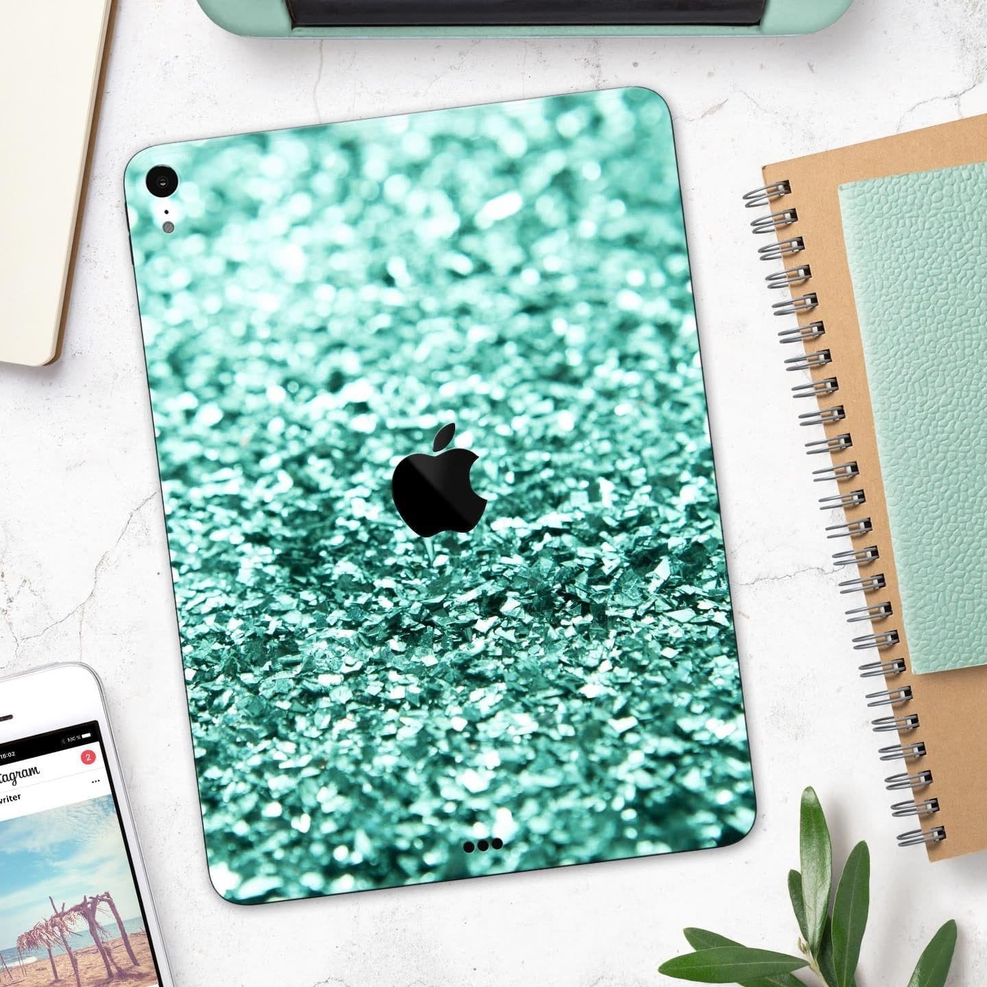 image-Aqua Green Glimmer - Full Body Skin Decal for the Apple iPad Pro