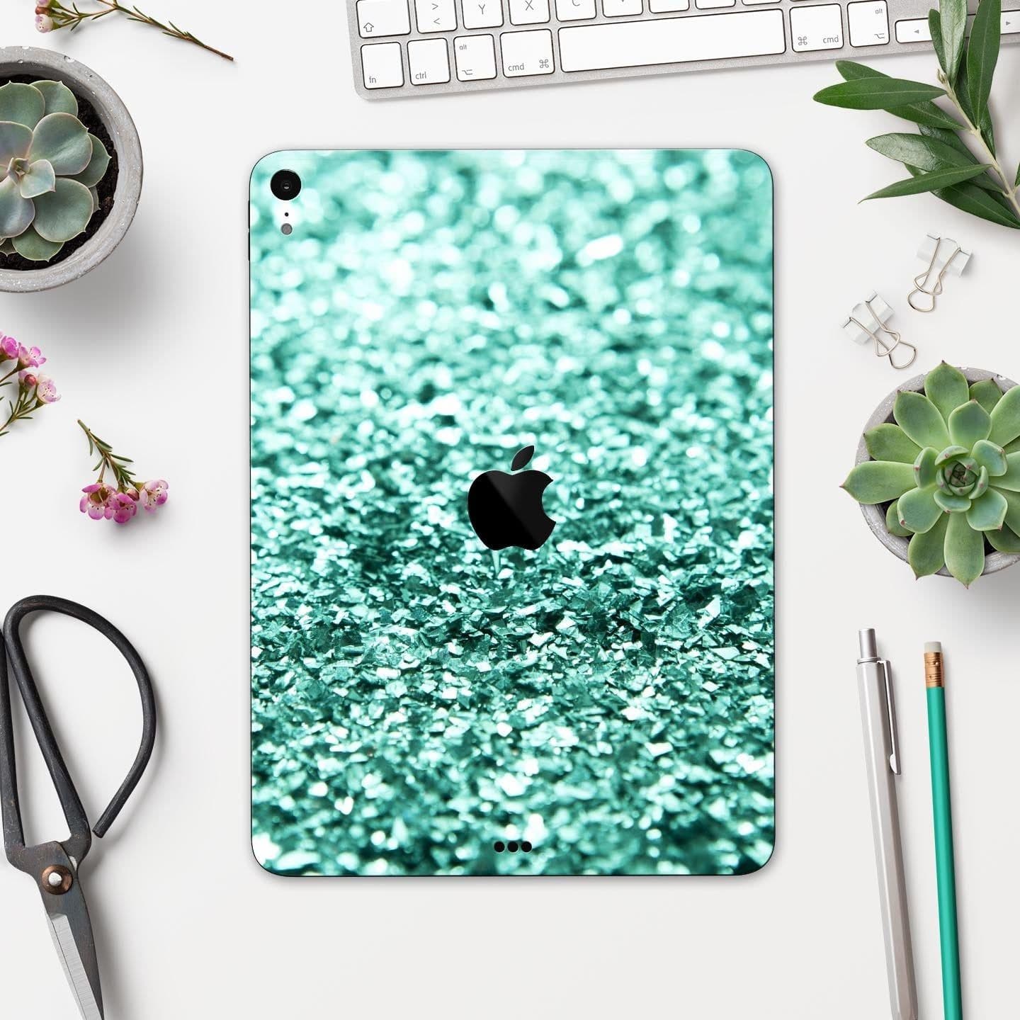 image-Aqua Green Glimmer - Full Body Skin Decal for the Apple iPad Pro