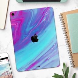 image-Marbleized Pink Ocean Blue v32 - Full Body Skin Decal for the Apple