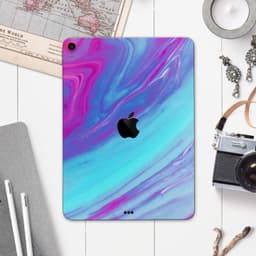 image-Marbleized Pink Ocean Blue v32 - Full Body Skin Decal for the Apple