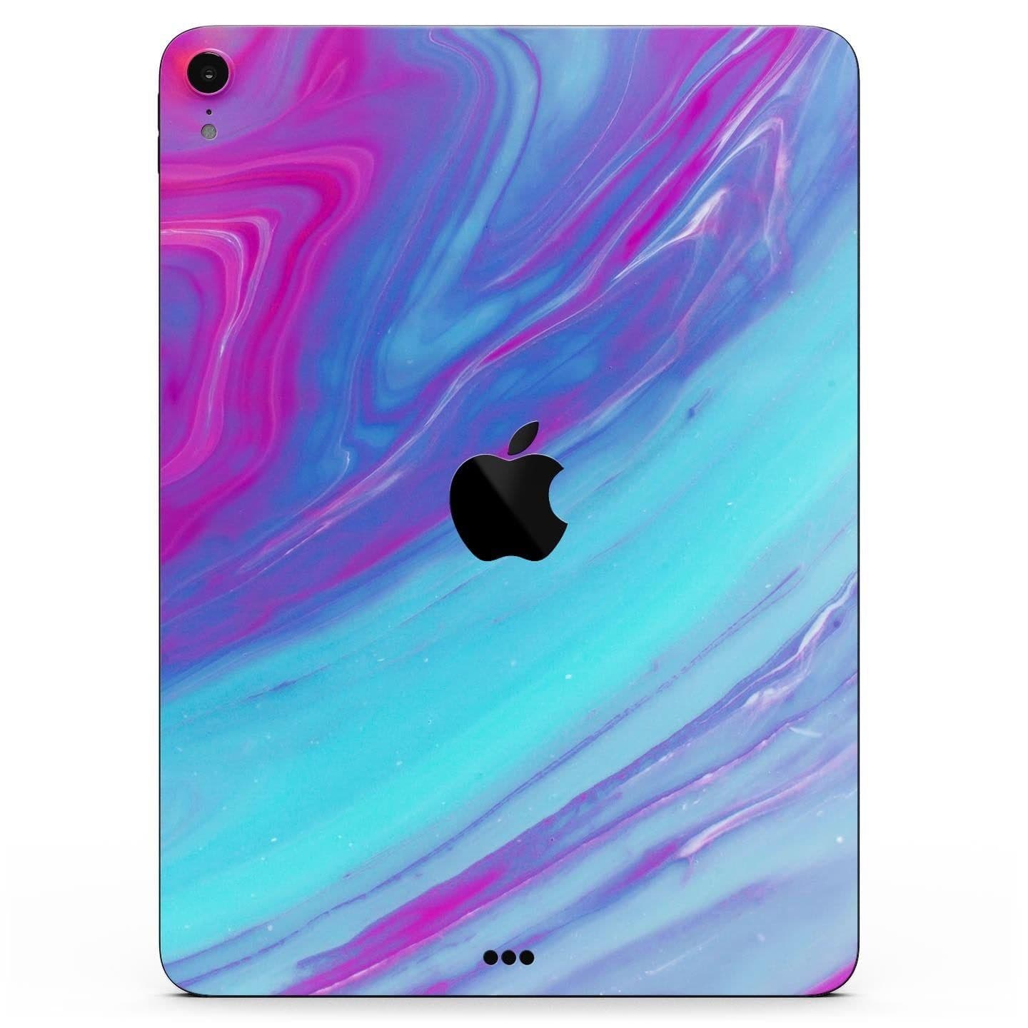 image-Marbleized Pink Ocean Blue v32 - Full Body Skin Decal for the Apple